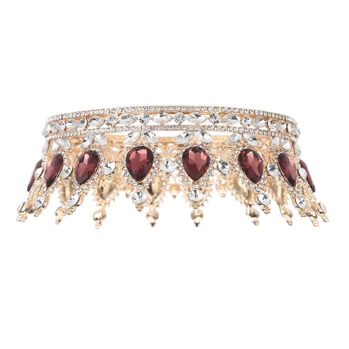 Couronne de cheveux Baroque Miss univers, diadème en strass brillant, grande fête de mariage, grands diadèmes, accessoires de casque