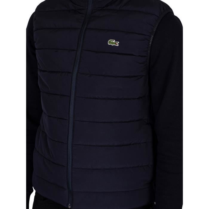 Doudoune sans sale manche lacoste noir