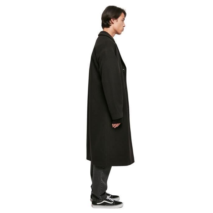 Manteau long Urban Classics noir coupe oversize décontractée