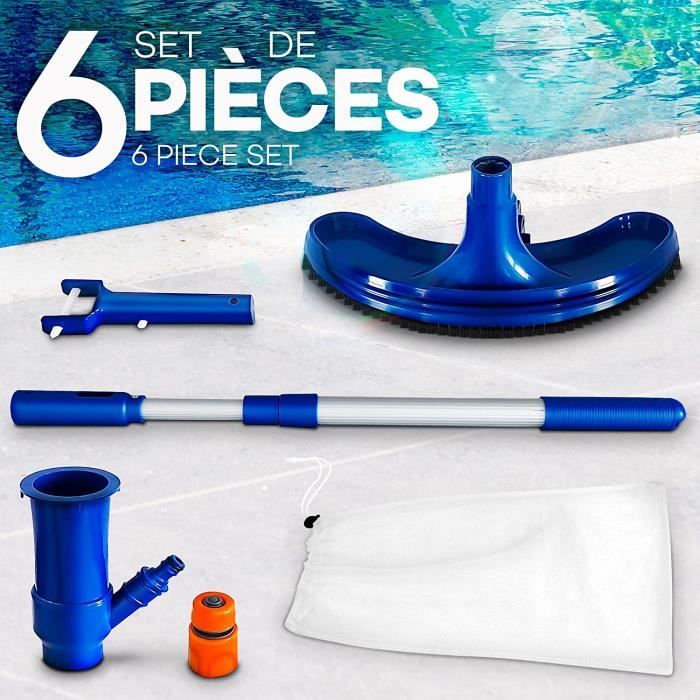 Kit nettoyage piscine 6 accessoires