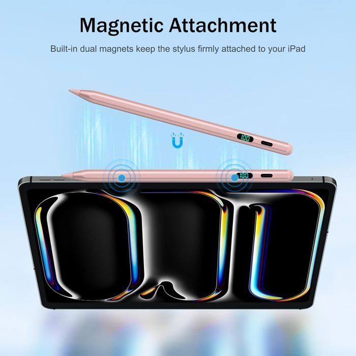 Stylet IPad Pencil Compatible 2018-2025 - Chargement Rapide Magnétique Pour IPad Pro Air Mini - 1,5mm Ultra Fin