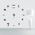 3D bricolage horloge murale maison décoration moderne cristal miroir autocant salon  -HB065-0