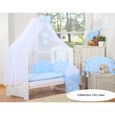 Ciel de lit bébé enfant moustiquaire à coeurs - SWB - Chic - Bleu - Bébé-0
