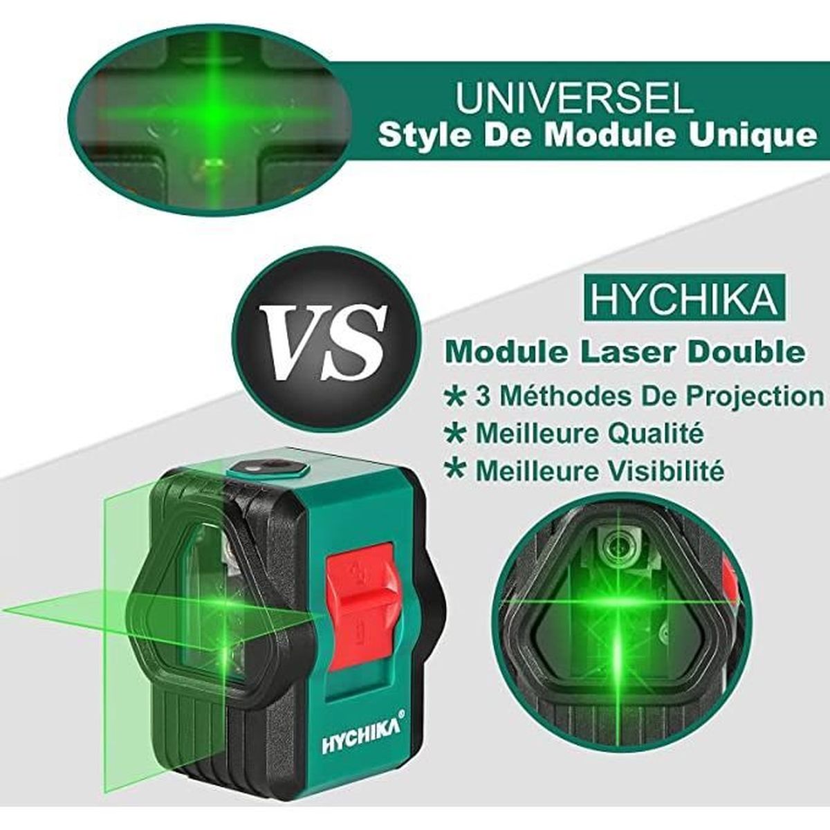 Livella Laser Verde HYCHIKA: Precisa, Con Caricamento USB E Supporto Magnetico, Perfetta Per Interni Ed Esterni