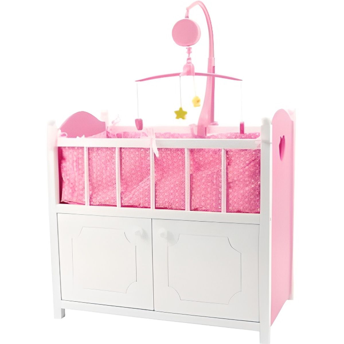 Maison de poupées Patchwork Canopy Blanc Lit Berceau Miniature nursery Baby Furniture