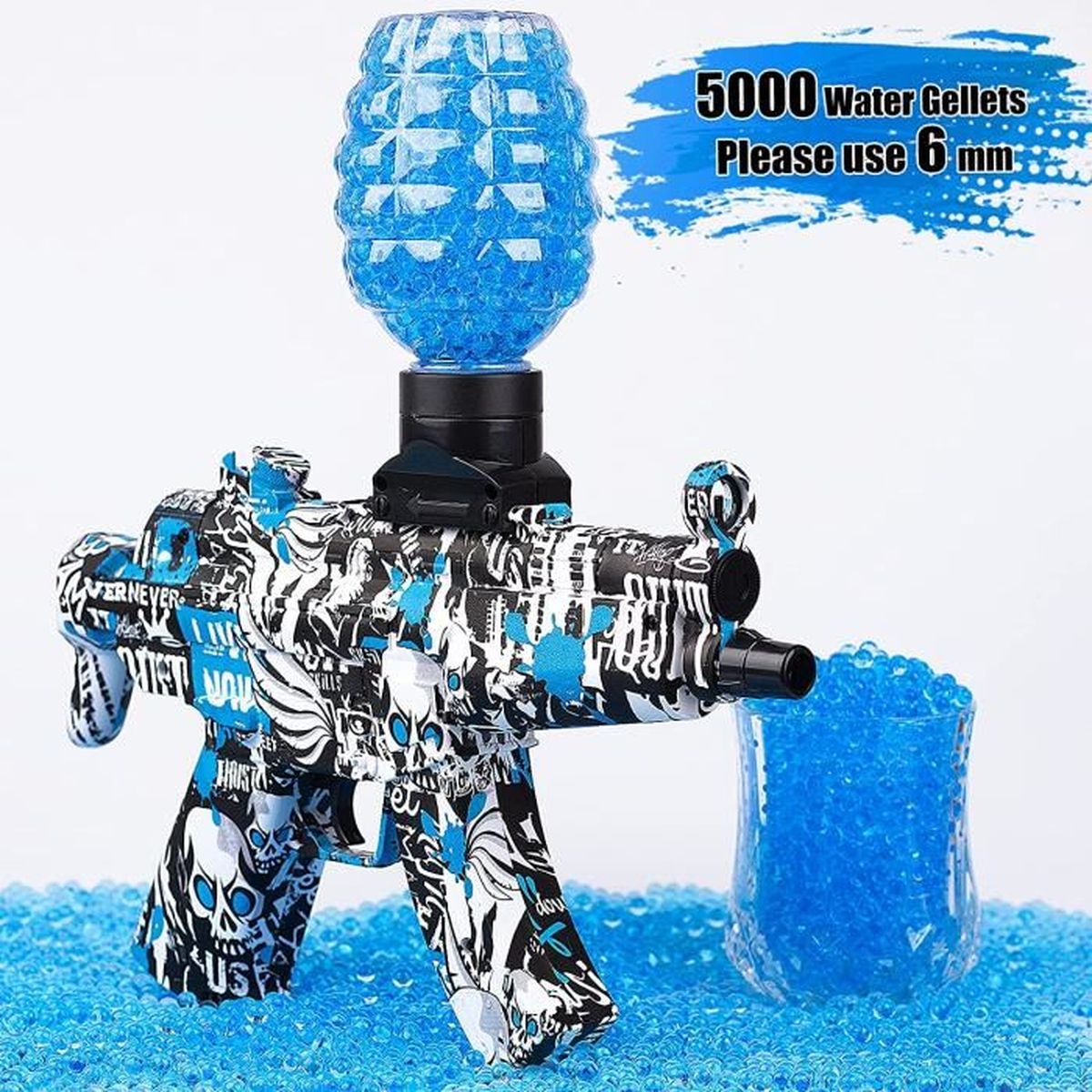 Pistolet à Eau électrique à Billes Gélifiées – Jouet Enfant/adulte, Bleu