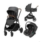 BEBECONFORT2 BEBECONFORT Luvia Trio, Poussette 3 en 1, 0-4 ans, 0-22 kg, Siège auto bébé, Pliage intelligent, Guidon réglable, Mineral Graphite