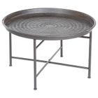 Table d'appoint grise - métal D65 cm - Gris - Atmosphera createur d'interieur