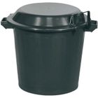 BRAND ALUMINIUM ET PLASTIQUE Poubelle immeuble avec couvercle crochet noir - 80L