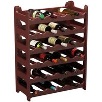 Étagère à bouteilles 36 Bouteilles - 60x28x80 cm (LxlxH)  - Brun / Cave à vin en plastique - Range bouteille