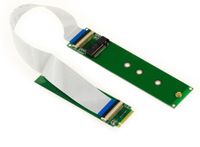 Extension rallonge de type riser pour port M.2 NGFF, support SSD M2 PCIe M Key AHCI ou NVMe avec nappe souple de 20cm