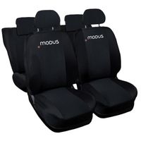 Lupex Shop Housses de siège auto compatibles pour Modus Noir Noir