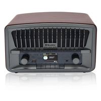 Radio Numérique Portable Vintage DAB+/FM Bluetooth USB, Stéréo, Double Réveil Roadstar HRA-270D+BT  Bois 33147