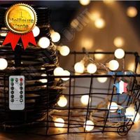 TD®  80 Ampoules - Blanc Chaud - 10 m LED net boule rouge étoile lumières décoration dortoir lit suspendu lanterne marché de nuit
