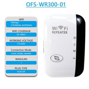 POINT D'ACCÈS OFS-WR300-01 - Répéteur WiFi 2.4G 5G 1200Mbps, 2 L