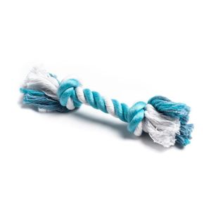 CORDE DE JEU ANIMAL Corde Nœud forme Os 20 x 1,5 cm Bleu - Jouet pour 