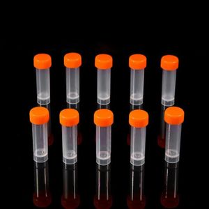 EXPÉRIENCE SCIENTIFIQUE 5ml chimie tubes à essai plastique flacons bouchon de joint avec joint silicone