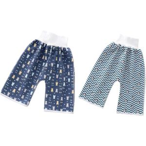 COUCHE LAVABLE Lot de 2 Couches Lavables Imperméable Bébé Enfant, Pantalon en Coton de Couche Bébé, Pantalon d'apprentissage Propreté