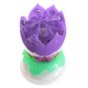 Bougie Pour Gateau Anniversaire Fete Romantique Musical Tournant Lotus Avec 8 Bougies Cdiscount Maison