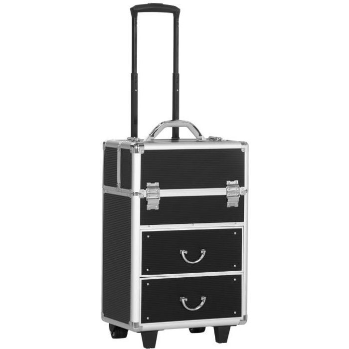 Valise Maquillage Trolley Professionnel Valise esthetique Valise Onglerie  Valise Manucure Trolley Cosmétique Malette Maquillage Beauty Case Valise