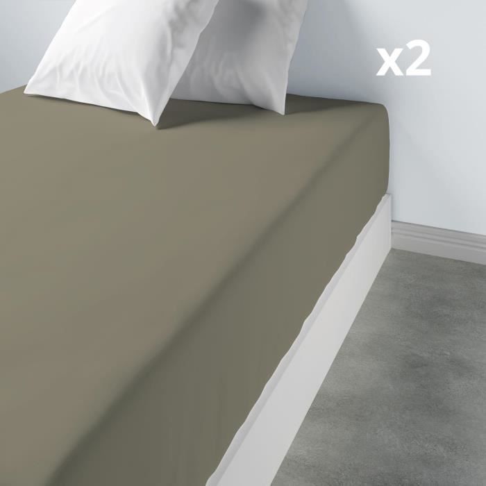 Draps housses 80 X 200 ▷ Draps de lit colorés, de qualité et pas cher