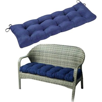 PillowPrim – Coussin Pour Balançoire Hollywoodienne Et Banc De Jardin – Assise + Dossier, Largeur 180 Cm, Bleu Marine – Extérieur, Lavable
