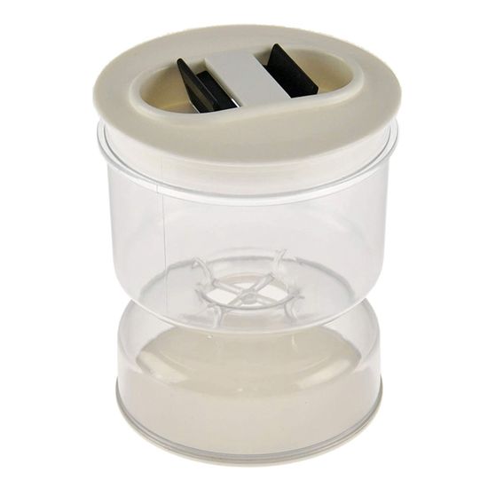 Pot à Cornichons Avec Séparateur De Jus - Bocal Hermétique En ABS Transparent, Forme Sablier - Pour Olives, Légumes Marinés - 12