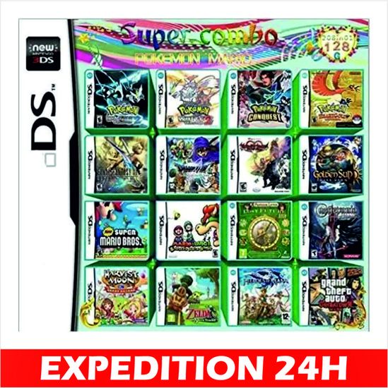 Cartouche de jeu DS - Mario - 208 en 1 - Multi-plateforme - Plug and ...