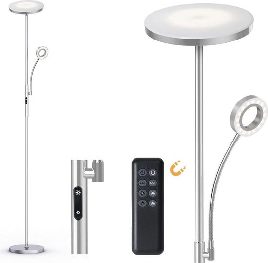 Lampadaire LED Dimmable 27W Avec Télécommande - Projecteur Plafonnier, Réglable, Couleur Variable