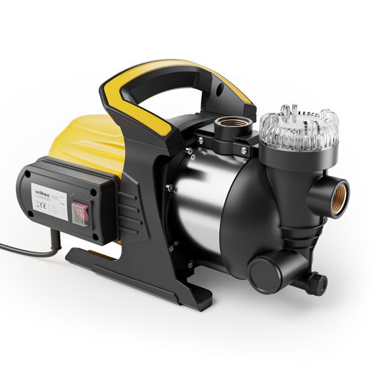 Pompe à Eau Essence Wiltec 4kW - 48000 L/h - Refoulement 30m - Pour Eaux Usées, Jardin, Cave - Raccord 80mm