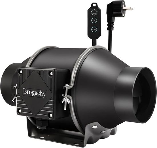 Aygrochy Badlüfter 100 mm Wohnraumlüfter mit blauem Licht, Standard