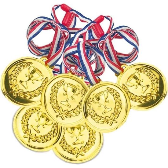 Lot De 12 Médailles En Métal Doré « You Did It » - Avec Ruban - Pour Récompenses Sportives, Compétitions - 3