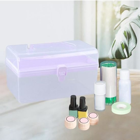 Boîte De Rangement 24 Compartiments Transparente - Pour Vernis à Ongles, Rouges à Lèvres