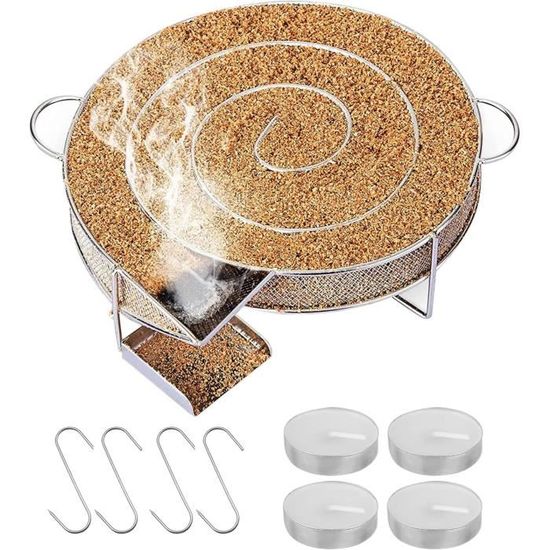 Générateur De Fumée Froide Rond En Inox | Pour Barbecue, Fumoir - Réutilisable, Facile à Utiliser