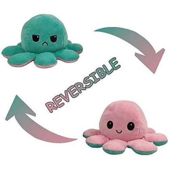 Peluche Pieuvre Reversible Jouet Doudou Rose Vert Canard Enfant Garcon Fille Cadeaux Humeur Neuf Cdiscount Jeux Jouets