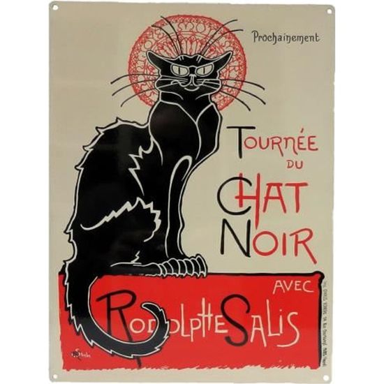 Plaque Decorative 15x Tournee Du Chat Noir En Metal Deco Decoration Murale Retro Vintage Publicitaire Montmartre Cabaret Salis Cdiscount Maison