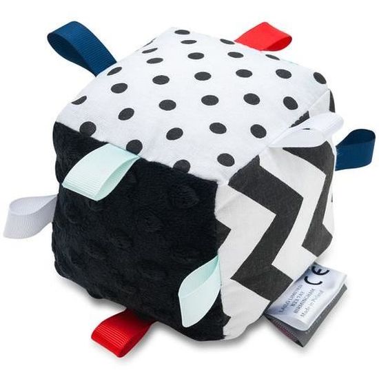 Lajlo Sensocube Cube Sensoriel Des La Naissance Developpe Les Sens De Bebe Tissus Oeko Tex Fait Main Lavable Noir Blanc Cdiscount Puericulture Eveil Bebe