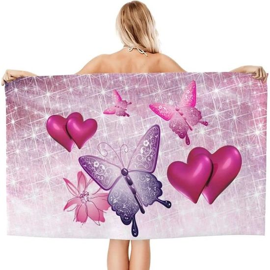 Serviette De Plage Microfibre 75x150cm - Séchage Rapide Anti-sable - Motif 3D Sport