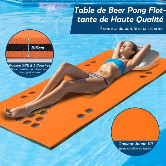 Tapis Flottant Piscine GOPLUS - Table Ping-Pong 176x90cm