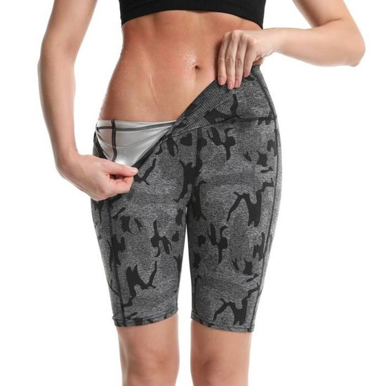 Short De Sudation Pour Femme Zidiau - Taille Haute, Néoprène, Gainant, Pour Sport, Perte De Poids, Yoga, Fitness