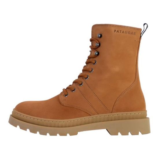 Bottines Femme Pataugas Wanda Chataigne Cuir Lacets et Zip Confortable Chataigne Cdiscount Chaussures