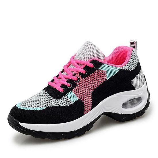 Baskets De Course Avia Femme Noir Et Rose - Taille 8.5 US (40 EUR) - Semelle Mémoire De Forme - Occasion