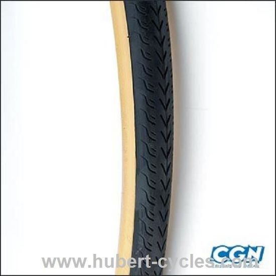Pneu Vélo Urbain 26x1 1/2 Ballon - Noir/beige, Dimensions 44-584, Type Clincher