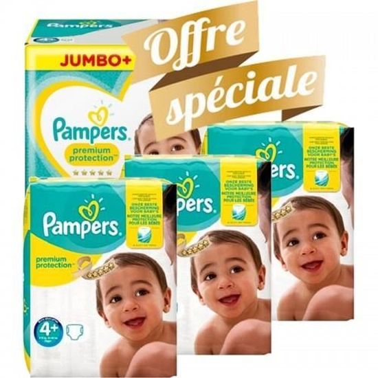 168 Couches Pampers New Baby Premium Protection taille 4+