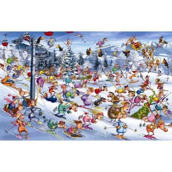 Puzzle 1000 pcs - PIATNIK - Ruyer : Ski de Noël - Dessins animés et BD - Mixte - A partir de 12 ans