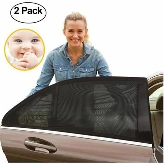 SYEYCW 2 Pièces Pare-Soleil Voiture Bébé - Protection UV 51x31cm Avec Ventouses - Universel