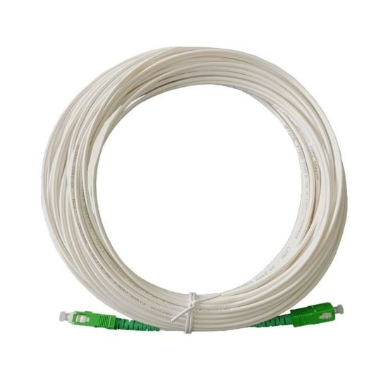 Câble fibre optique Accsup pour box internet Orange Bouygues et SFR 3 m Blanc - Câbles réseau