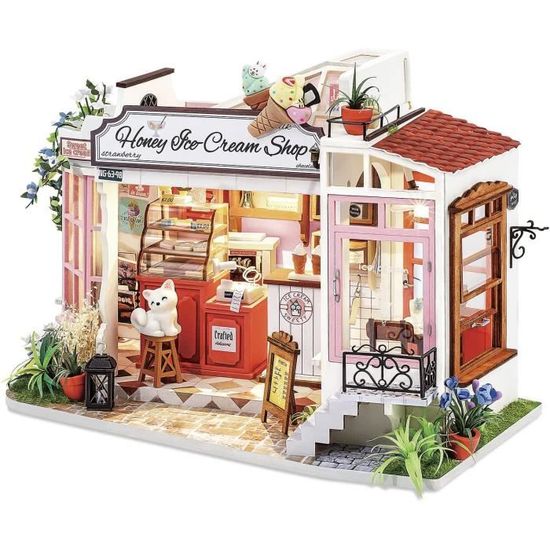 Rolife Maison Miniature Boutique de Thé Maison de Poupee a Construire  Dollhouse DIY Kit de Top Cadeaux pour Les Adultes Filles E218 - Cdiscount  Jeux - Jouets