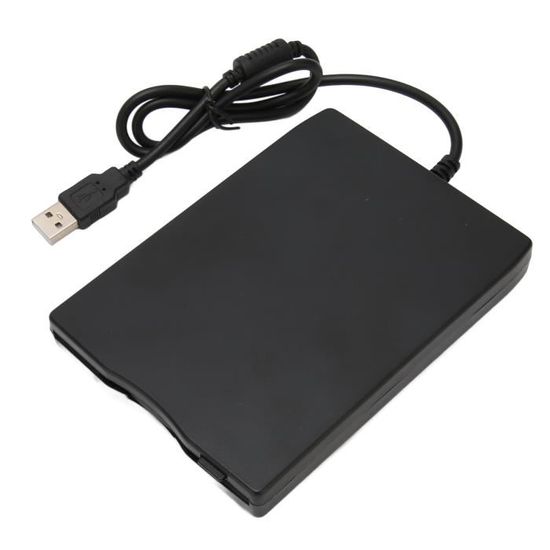 Lecteur De Disquettes Externe USB 3,5″ Portable – Plug & Play, Compatible Windows, Noir