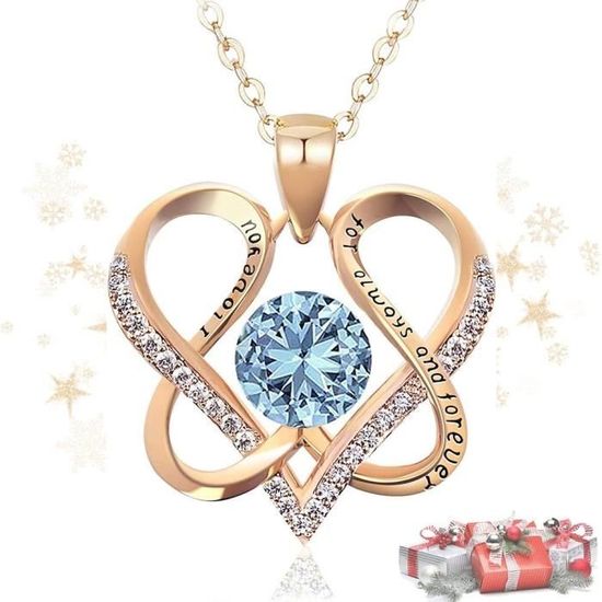 Collier Pendentif Deux Cœurs Strass Style Fabergé - Doré, Alliage, NEUF Avec étiquettes